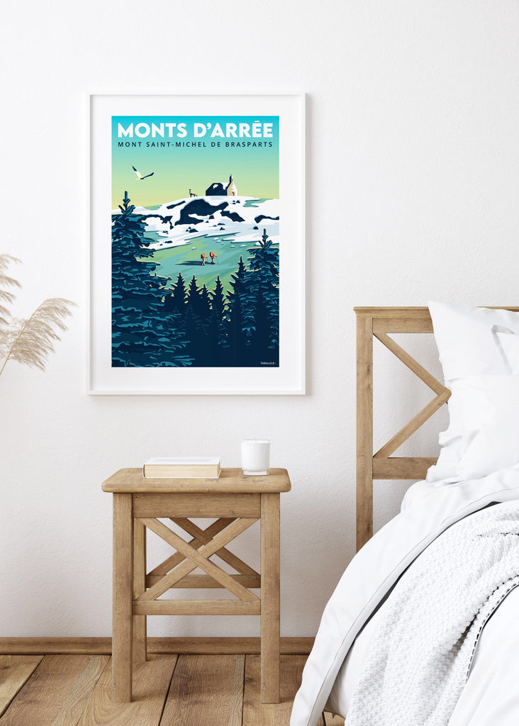 Affiche du Mont Saint-Michel de Brasparts dans les Monts d'Arrée