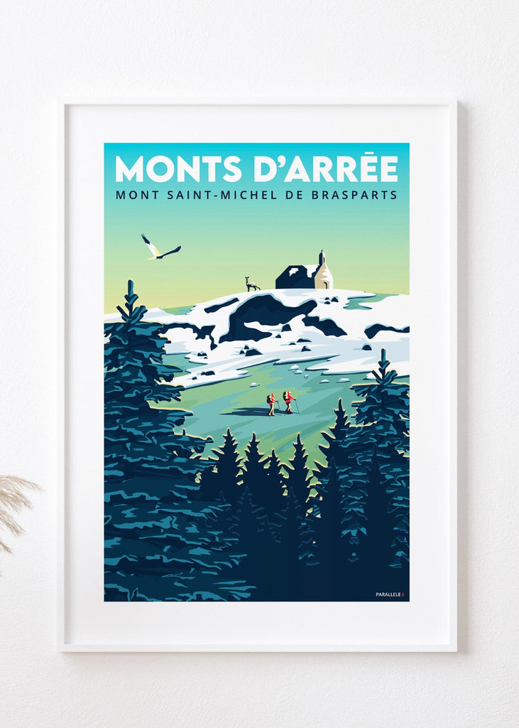 Affiche du Mont Saint-Michel de Brasparts dans les Monts d'Arrée
