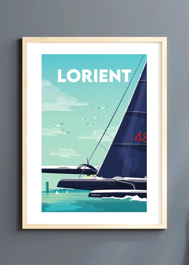 Affiche de la cité de la voile à Lorient