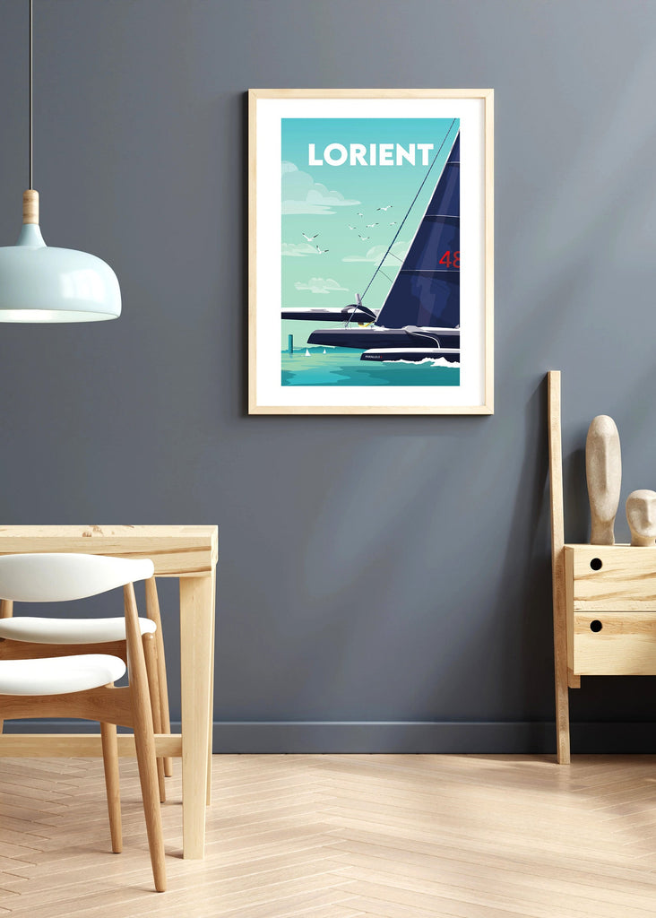 Affiche de la cité de la voile à Lorient