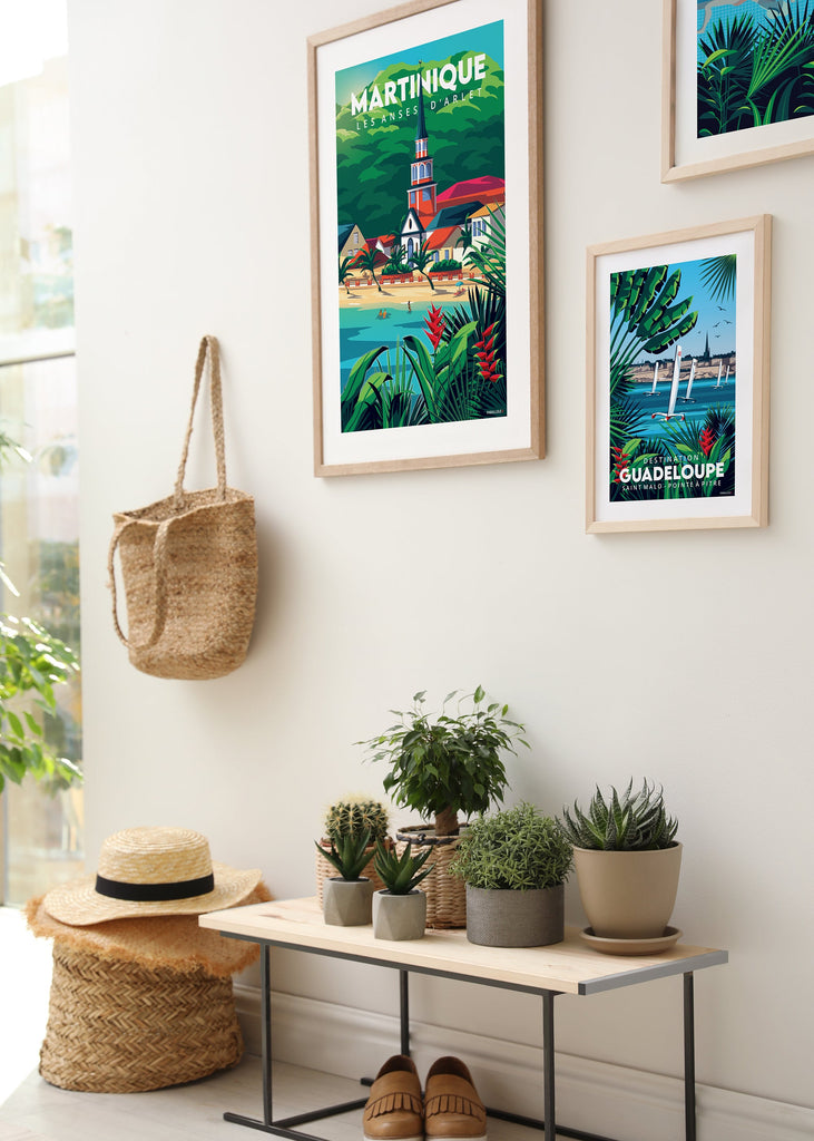 Affiches des Anses d'Arlet à la Martinique et la Guadeloupe