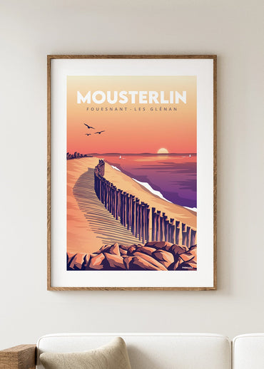 Affiche de la Plage de Mousterlin