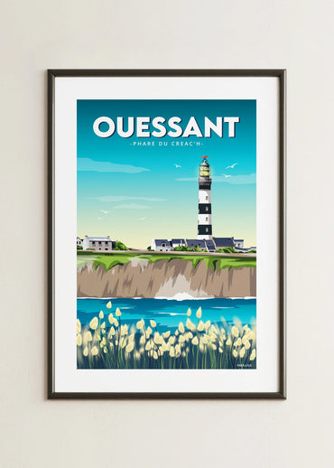 Affiche du phare du Créac'h à Ouessant