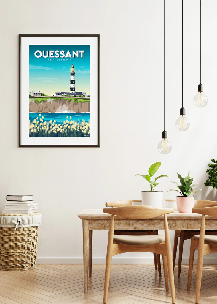 Affiche du phare du Créac'h à Ouessant