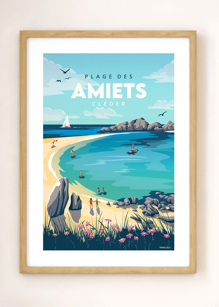 Affiche de la Plage des Amiets à Cléder