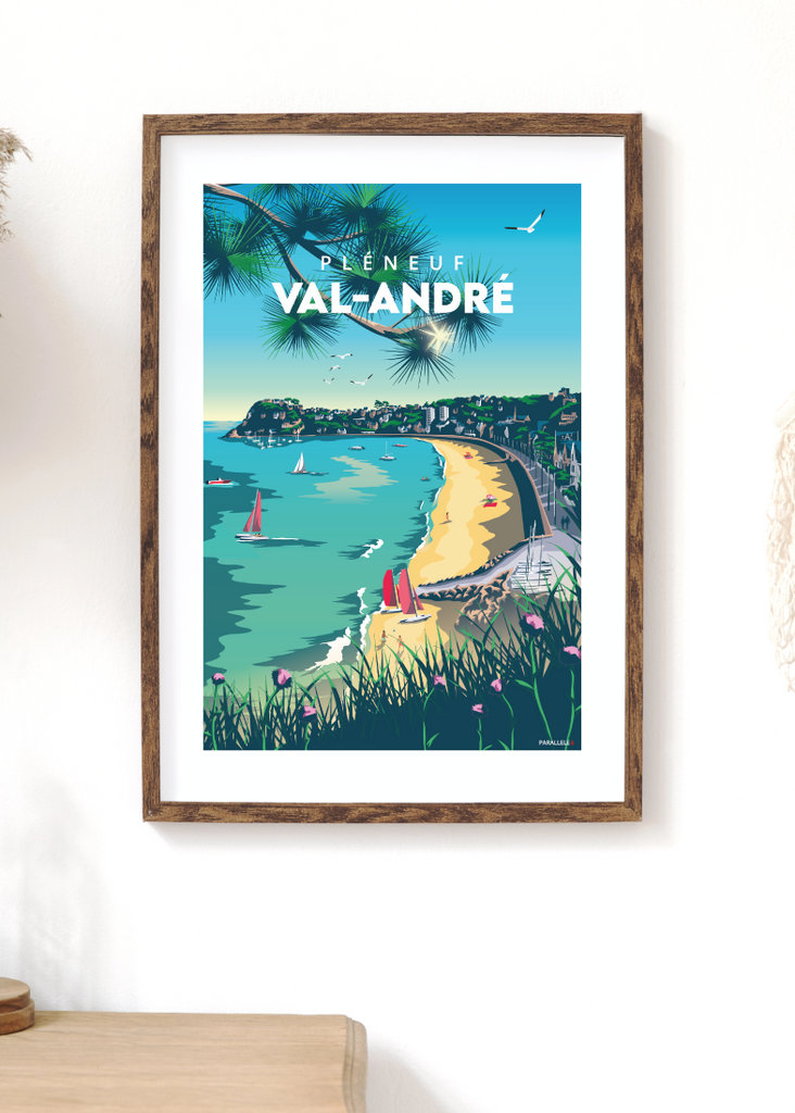 Affiche de la grande plage de Pléneuf-Val-André
