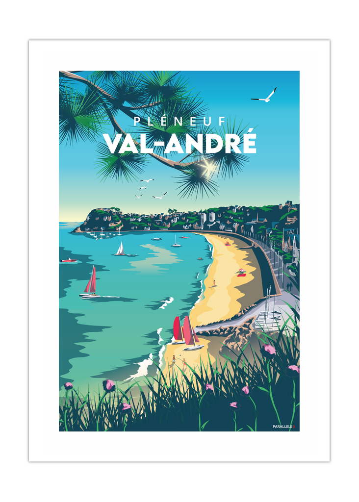 Affiche de la Grande plage de Pléneuf-Val-André