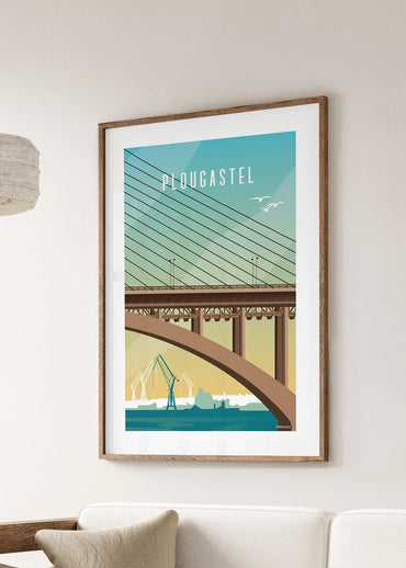 Affiche du Pont de l'Iroise et du Pont Albert Louppe à Plougastel