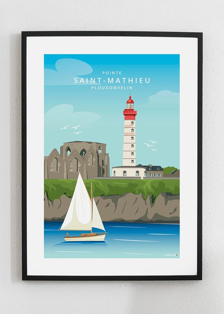 Affiche du Phare de la Pointe Saint-Mathieu à plougonvelin