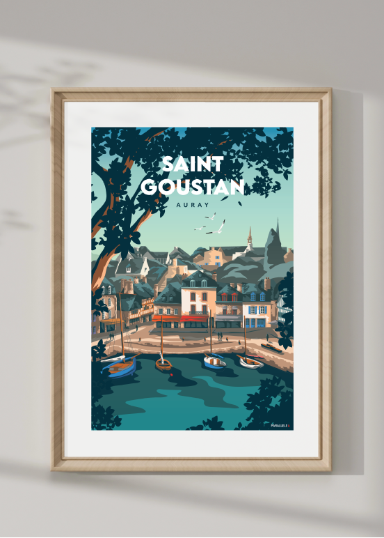 Affiche du port de Saint-Goustan à Auray