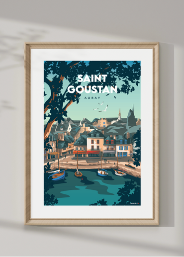 Affiche du port de Saint-Goustan à Auray