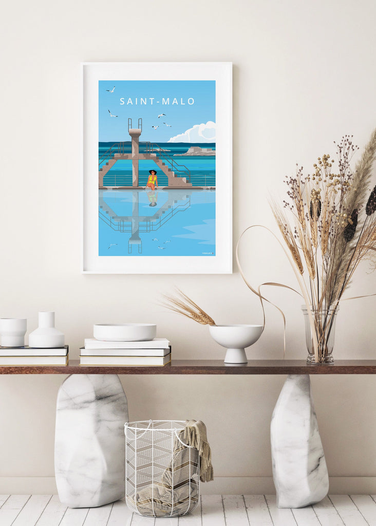 Affiche du plongeoir de la Piscine de Saint-Malo