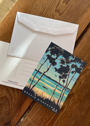 Carte postale du Bassin d'Arcachon