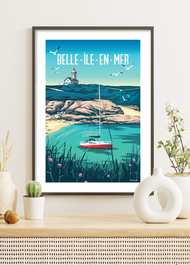 Affiche du Phare des Poulains de Belle-Île-en-Mer