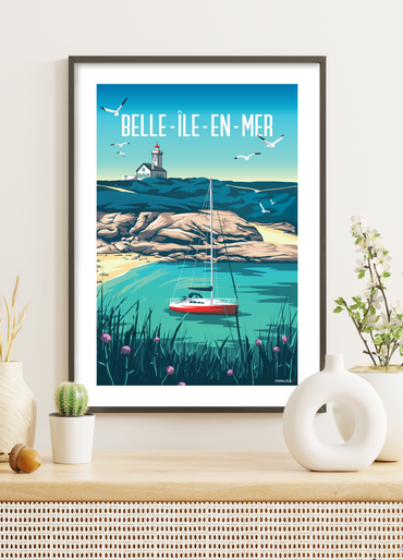 Affiche du Phare des Poulains de Belle-Île-en-Mer