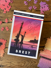 Idée cadeau : puzzle 1000 pièces d'un coucher de soleil à Brest