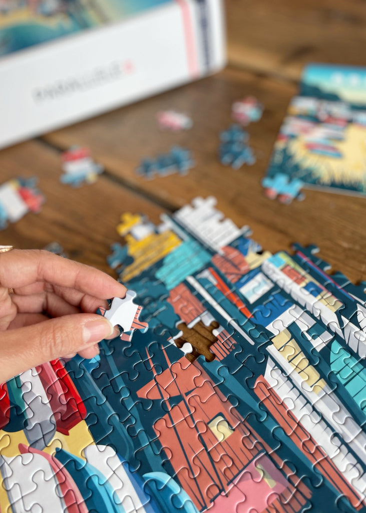 Puzzle 1000 Pezzi In Legno – Francia Brest, 75x50 Cm, Con Lettere Sul Retro Per Facilitare Il Montaggio