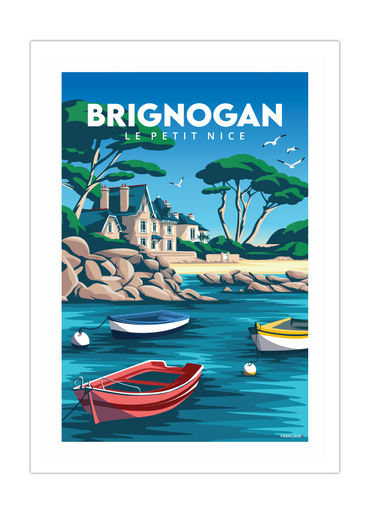 Affiche de la plage du Petit Nice à Brignogan-Plages