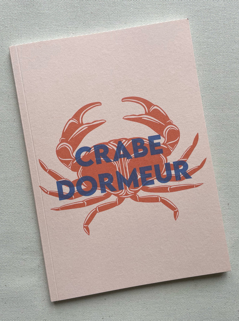 Carnets de notes A5 avec un crabe dormeur made in France