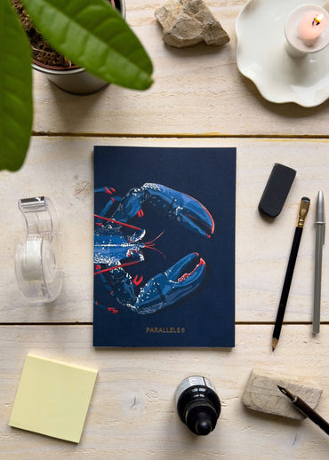 Carnet A5 imprimé dans le Finistère avec un homard breton