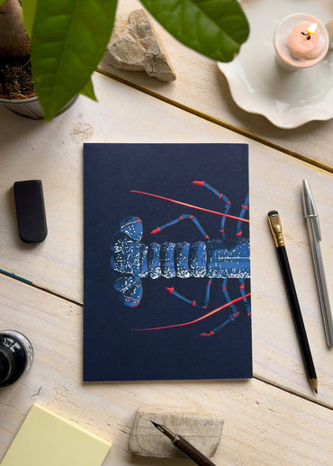 Carnet A5 imprimé dans le Finistère avec un homard breton