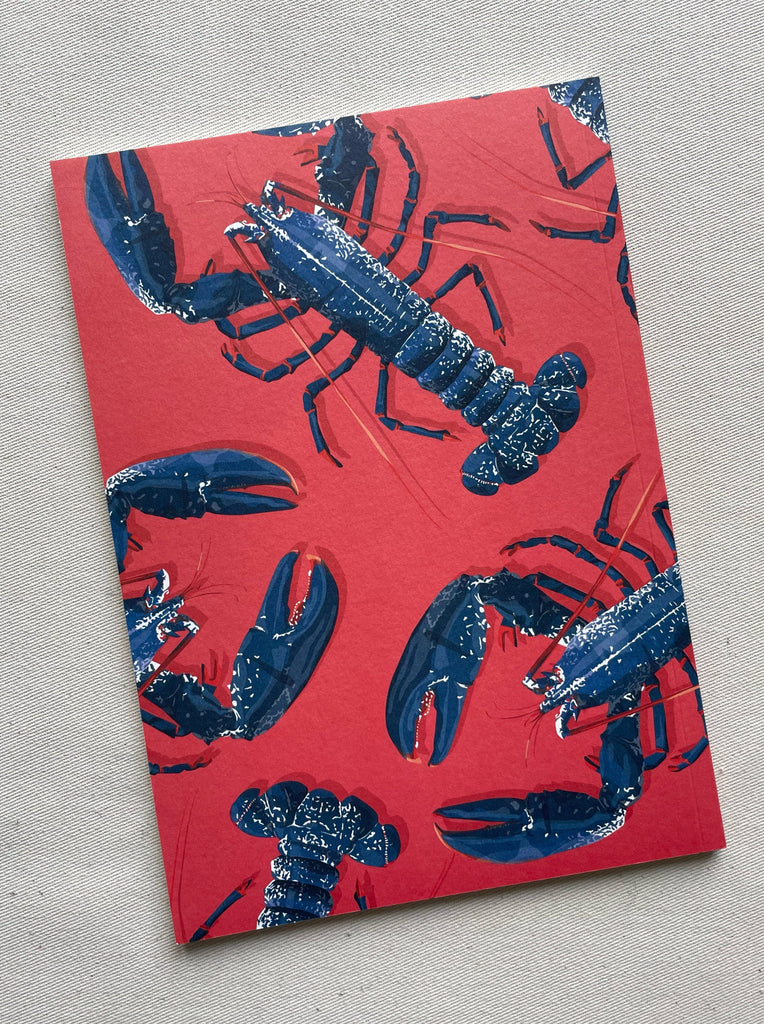 Illustration de crustacés imprimée sur un carnet A5 fabriqué dans le Finistère