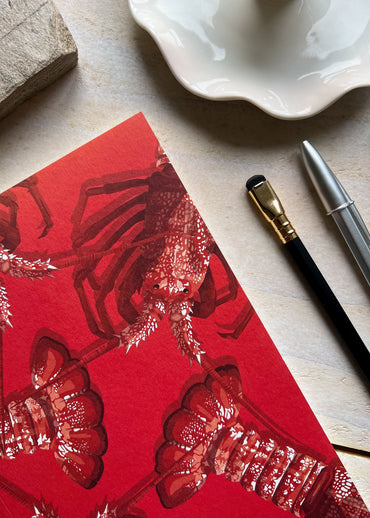 Carnet A5 avec des motifs de langoustes made in France