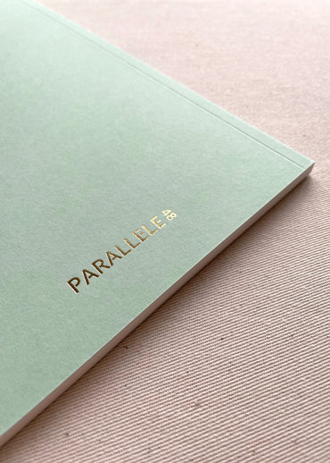 Carnet A5 ligné couleur vert d'eau, fabrication française dans le Finistère