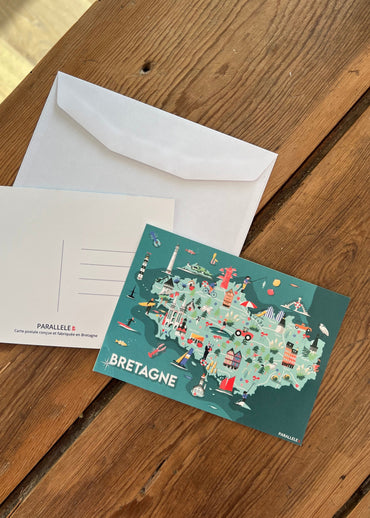Carte postale de la Bretagne