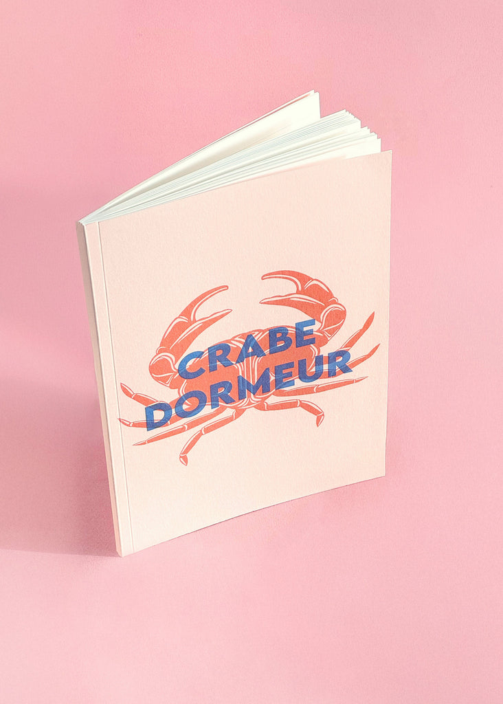 Carnets de notes A5 avec un crabe dormeur made in France