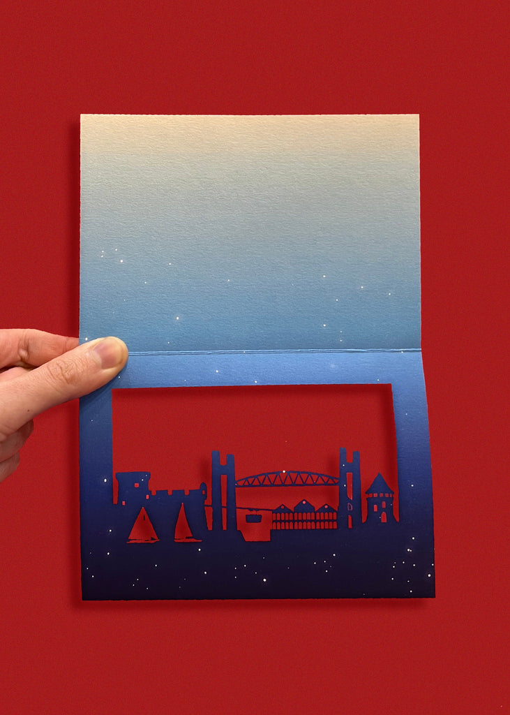 Carte de Noël du port de Brest imprimée sur du beau papier