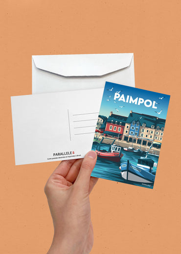 Carte postale du port de Paimpol dans les Côtes d'Armor