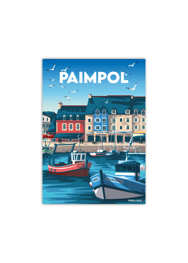 Carte postale du port de Paimpol dans les Côtes d'Armor