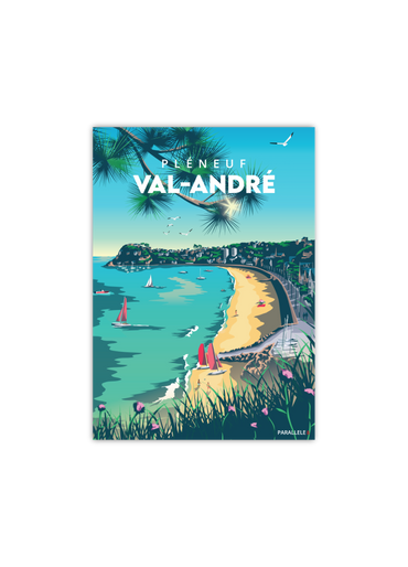 Carte postale de la grande plage du Pléneuf-Val-André