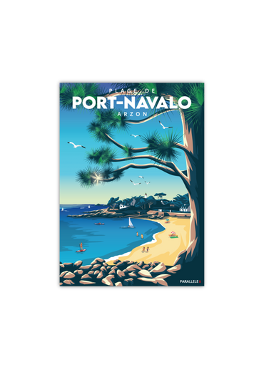 Carte postale de la plage de Port-Navalo à Arzon