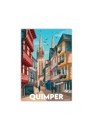 Carte postale de la Cathédrale Saint-Corenthin à Quimper
