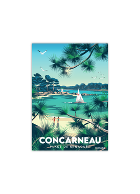 Carte postale de la Plage de Minaouët à Concarneau