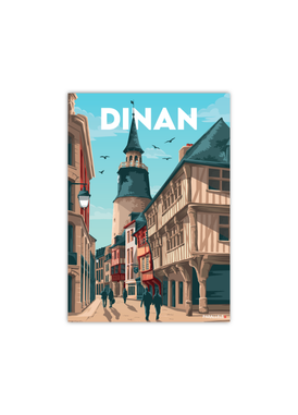 Carte postale de la vieille ville de DInan