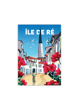 Carte postale des ruelles d'Ars-en-Ré à l'Île de Ré