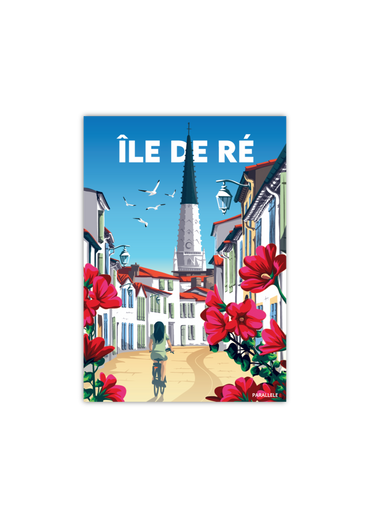 Carte postale des ruelles d'Ars-en-Ré à l'Île de Ré