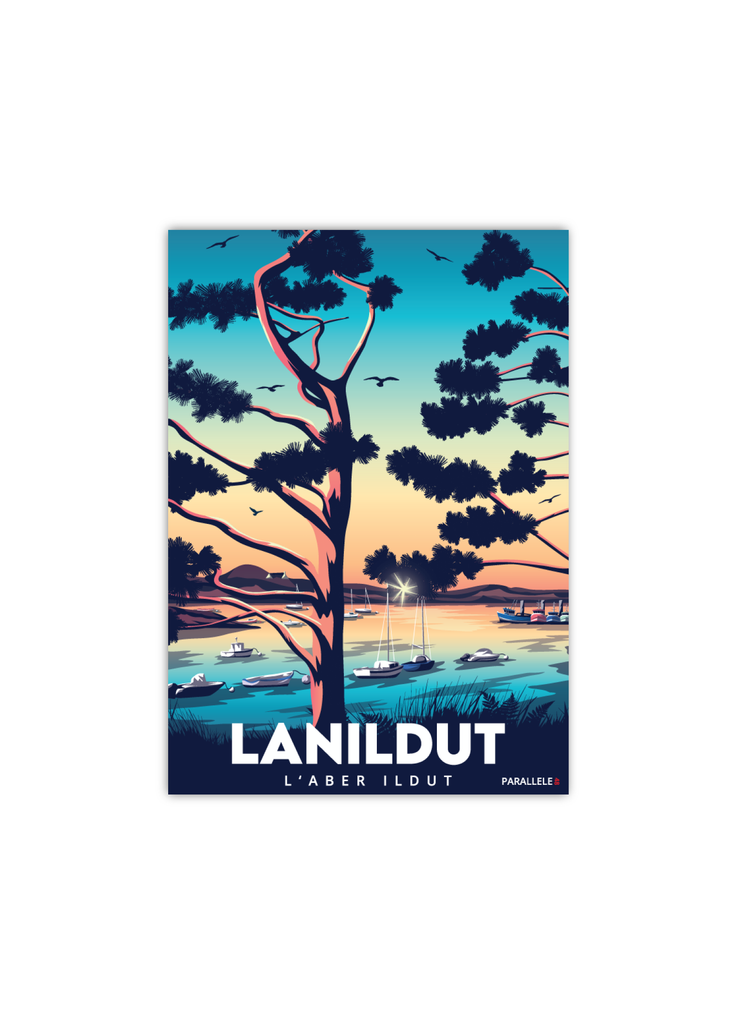 Carte postale de l'Aber Ildut à Lanildut
