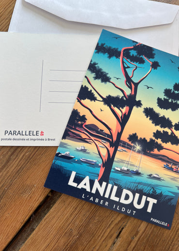 Carte postale de l'Aber Ildut à Lanildut