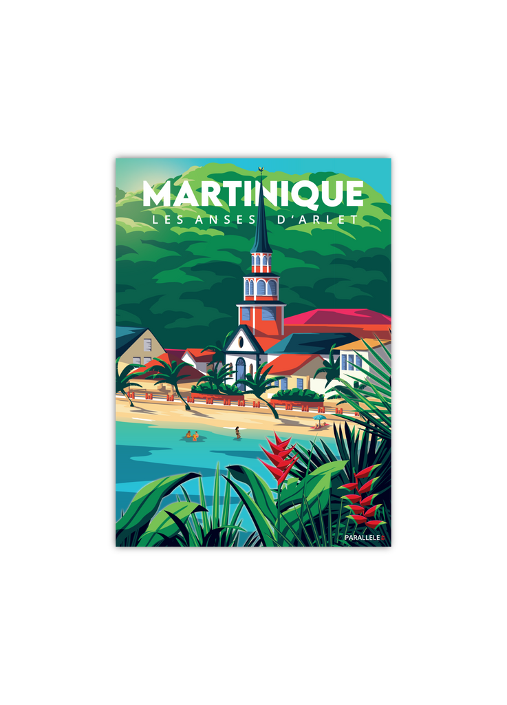 Carte postale des Anses d'Arlet à La Martinique