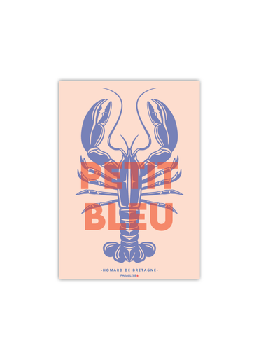Carte postale - Petit Bleu (Homard de Bretagne) - Parallèle 48