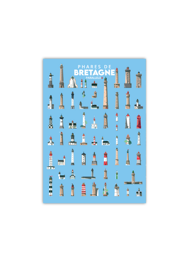 Carte postale des Phares de Bretagne
