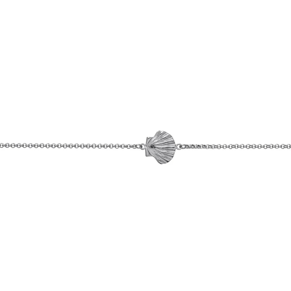 Collier coquille Saint Jacques argentée - Sainte Jakez