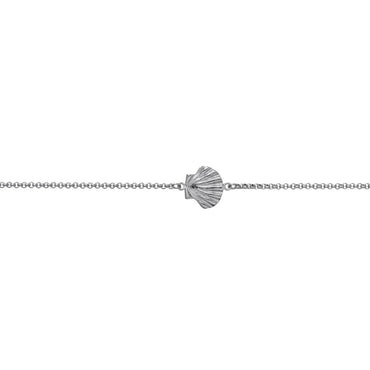 Collier coquille Saint Jacques argentée - Sainte Jakez