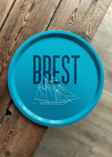 Plateau rond en bois de la Recouvrance à Brest