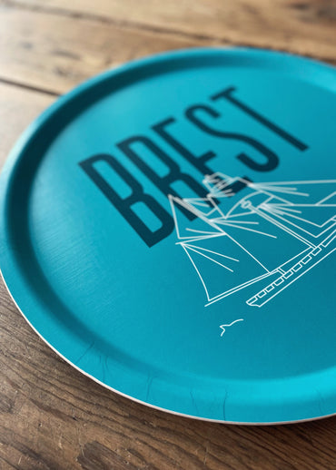 Plateau rond en bois de la Recouvrance à Brest