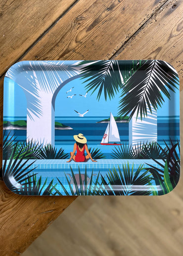 Plateau suédois d'une scène d'évasion tropicale